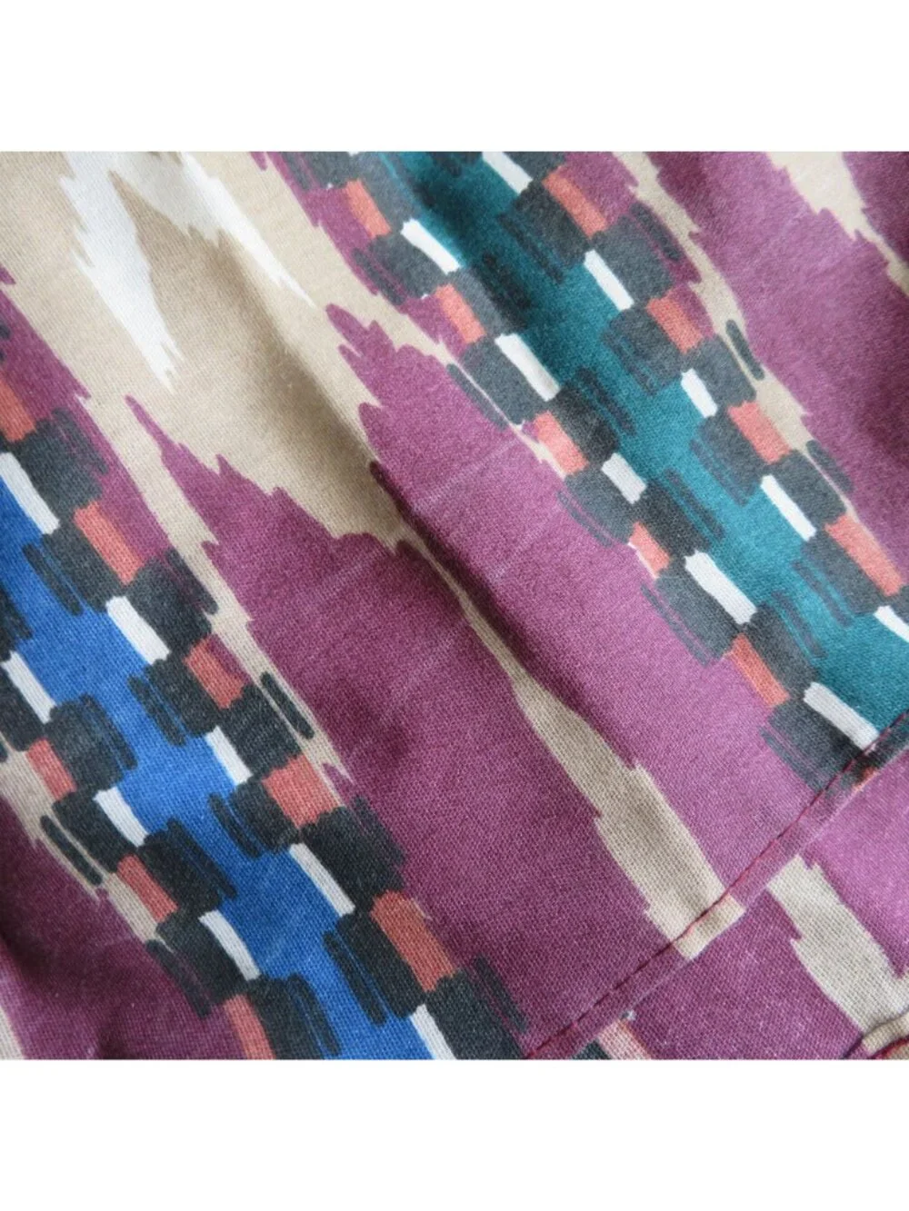 Vintage Dan River Cal King Bed Skirt Multicolor Southwest Aztec Western Geometri